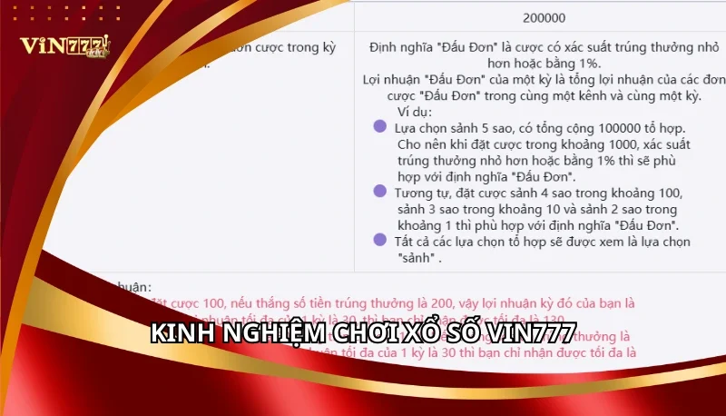 Kinh nghiệm chơi Xổ Số Vin777